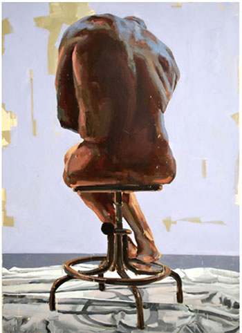 Homunculus, oil on canvas, 84 x 60 inches